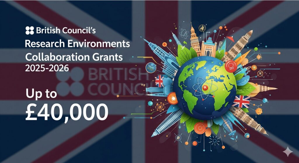British Council’s Research Environments Collaboration Grants 2025-2026 (Up to £40,000)